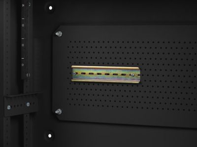 Комуникационен шкаф Lanberg rack cabinet 19" wall-mount 4U+3u/540x200 low-profile black (assembled)