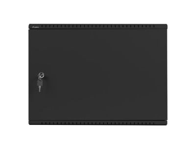 Комуникационен шкаф Lanberg rack cabinet 19" wall-mount 4U+3u/540x200 low-profile black (assembled)