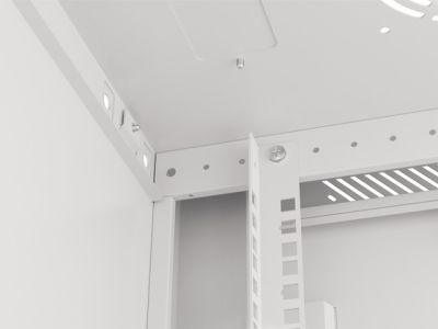 Комуникационен шкаф Lanberg rack cabinet 19" wall-mount 9U/600x450 for self-assembly with metal door grey (flat pack)