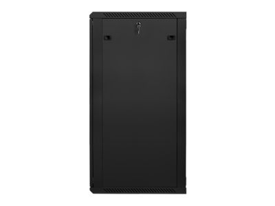 Комуникационен шкаф Lanberg rack cabinet 19" wall-mount 27U / 600x600 for self-assembly (flat pack), black