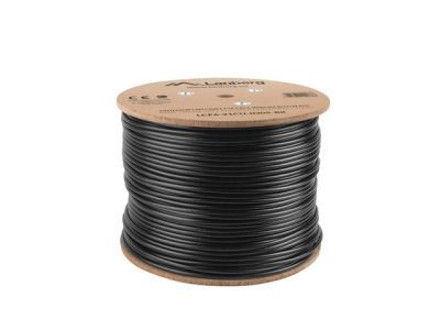 Кабел Lanberg LAN cable FTP Cat.6 305m Outdoor Solid CU Fluke Passed, black