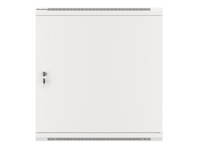 Комуникационен шкаф Lanberg rack cabinet 19" wall-mount 12U/600x450 for self-assembly with metal door grey (flat pack)
