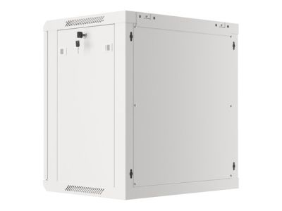 Комуникационен шкаф Lanberg rack cabinet 19" wall-mount 12U/600x450 for self-assembly with metal door grey (flat pack)