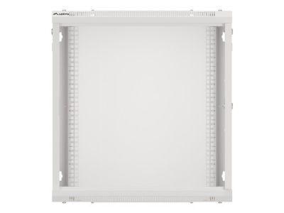 Комуникационен шкаф Lanberg rack cabinet 19" wall-mount 12U/600x450 for self-assembly with metal door grey (flat pack)