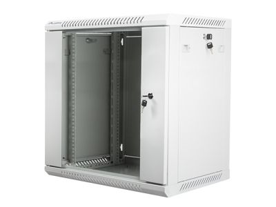 Комуникационен шкаф Lanberg rack cabinet 19" wall-mount 12U / 600x450 for self-assembly (flat pack), grey