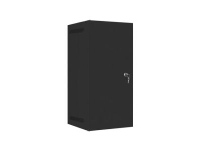Комуникационен шкаф Lanberg rack cabinet 10" wall-mount 12U/280x310 for self-assembly with metal door black (flat pack)