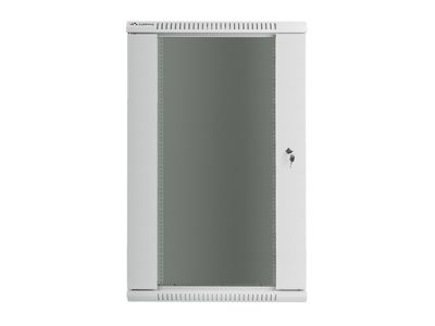 Комуникационен шкаф Lanberg rack cabinet 19" wall-mount 22U / 600x450 for self-assembly (flat pack), grey