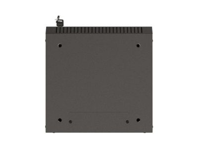 Комуникационен шкаф Lanberg rack cabinet 10" wall-mount 6U/300x300 (flat pack) with glass door black