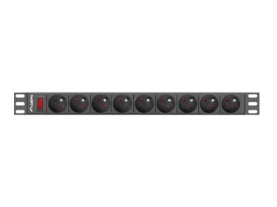 Филтър Lanberg power distribution unit (PDU) 19"1U 16A 9 SOCKETS 3M, black