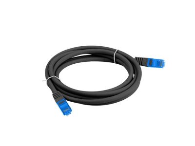 Кабел Lanberg patch cord CAT.6A FTP LSZH CCA 2m Fluke Passed, black
