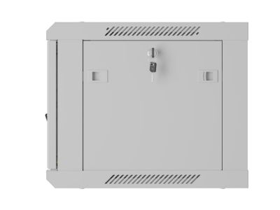 Комуникационен шкаф Lanberg rack cabinet 19" wall-mount 6U/600x450 with perforated door grey (flat pack)