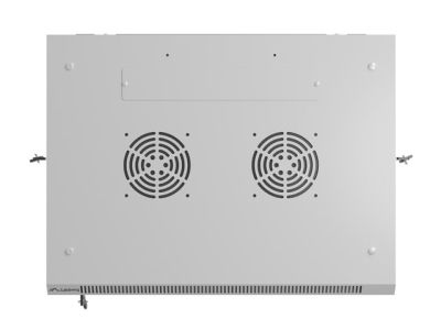 Комуникационен шкаф Lanberg rack cabinet 19" wall-mount 6U/600x450 with perforated door grey (flat pack)
