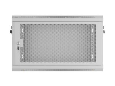 Комуникационен шкаф Lanberg rack cabinet 19" wall-mount 6U/600x450 with perforated door grey (flat pack)