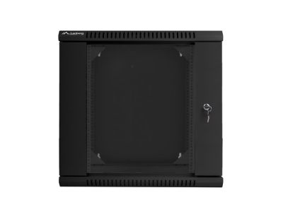 Комуникационен шкаф Lanberg rack cabinet 19" double-section wall-mount 12U / 600x600 for self-assembly (flat pack), black
