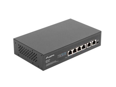 Комутатор Lanberg switch 4x 100mb poe+/2x 100mb unmanaged rack 10"/19" fast ethernet 60w