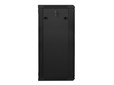 Комуникационен шкаф Lanberg rack cabinet 19" wall-mount 22U / 600x450 for self-assembly (flat pack), black