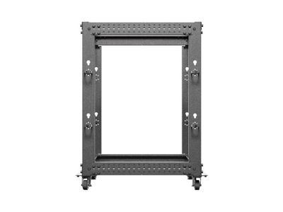 Комуникационен шкаф Lanberg open rack 19" 15U 600x600-1100 adjustable black