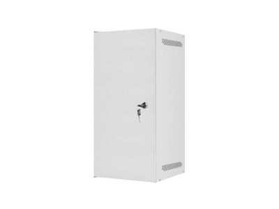 Комуникационен шкаф Lanberg rack cabinet 10" wall-mount 12U/280x310 for self-assembly with metal door grey (flat pack)