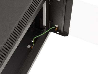 Комуникационен шкаф Lanberg rack cabinet 19" wall-mount 4U/540x350 (flat pack) with glass door black