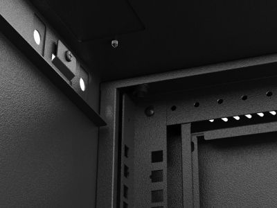 Комуникационен шкаф Lanberg rack cabinet 19" wall-mount 4U/540x350 (flat pack) with glass door black