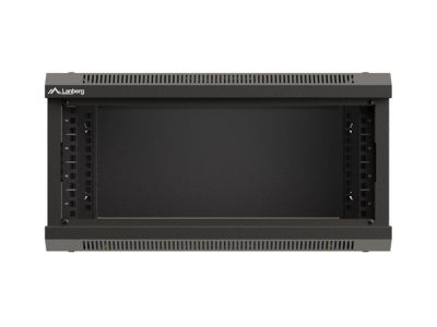 Комуникационен шкаф Lanberg rack cabinet 19" wall-mount 4U/540x350 (flat pack) with glass door black