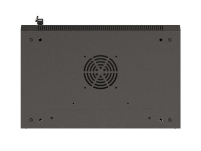 Комуникационен шкаф Lanberg rack cabinet 19" wall-mount 4U/540x350 (flat pack) with glass door black