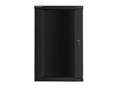 Комуникационен шкаф Lanberg rack cabinet 19" wall-mount 22U / 600x600 for self-assembly (flat pack), black