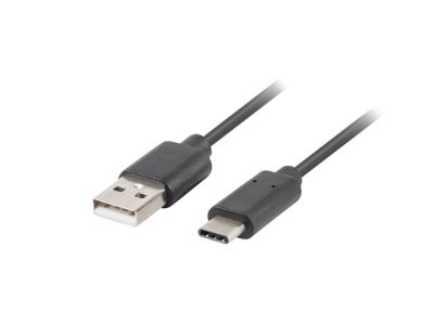 Кабел Lanberg USB-C(M) ->  USB-A (M) 2.0 cable 1m, black QC 3.0