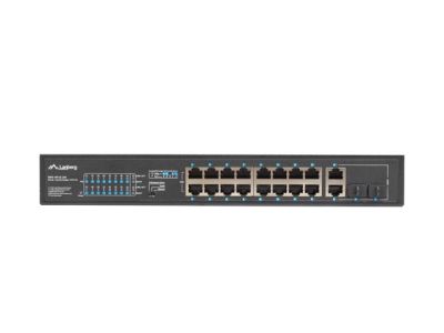 Комутатор Lanberg switch 16x 100mb poe+/2x 1GB/1x sfp rack 19" unmanaged gigabit ethernet 250w