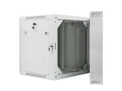 Комуникационен шкаф Lanberg rack cabinet 19" double-section wall-mount 12U / 600x600 for self-assembly (flat pack), grey