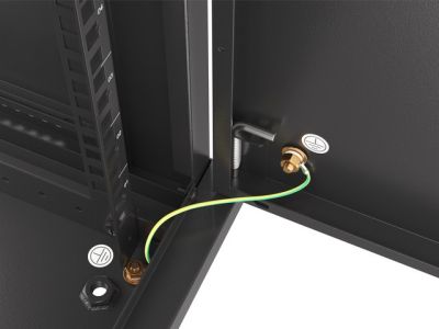 Комуникационен шкаф Lanberg rack cabinet 19" wall-mount 12U/600x600 for self-assembly with metal door black (flat pack)