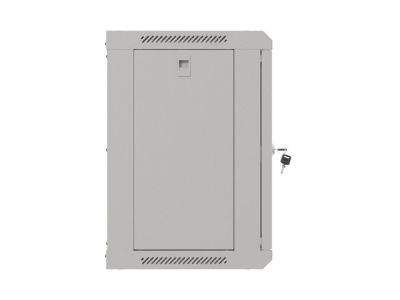 Комуникационен шкаф Lanberg rack cabinet 19" wall-mount 9U/540x350 (flat pack) with glass door grey