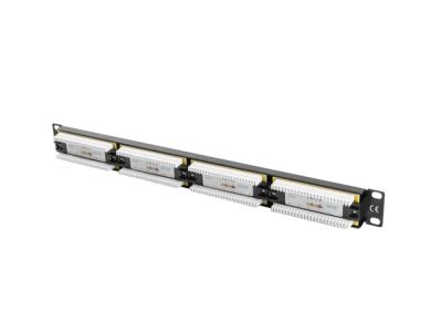Пач панел Lanberg patch panel 24 port 1U CAT.5E, black