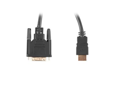 Кабел Lanberg HDMI (M) -> DVI-D (M) (24+1) cable 1.8m, dual link, with gold-plated 4K connectors, black
