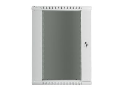 Комуникационен шкаф Lanberg rack cabinet 19" wall-mount 18U / 600x450 for self-assembly (flat pack), grey