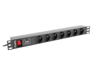 Филтър Lanberg power distribution unit (PDU) 19"1U 16A 7 SOCKETS 2M, black