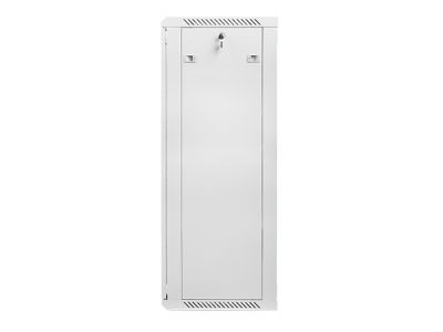 Комуникационен шкаф Lanberg rack cabinet 19" wall-mount 27U / 600x450 for self-assembly (flat pack), grey