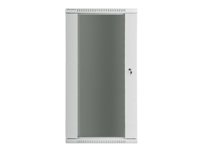 Комуникационен шкаф Lanberg rack cabinet 19" wall-mount 27U / 600x450 for self-assembly (flat pack), grey