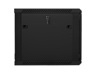 Комуникационен шкаф Lanberg rack cabinet 19" wall-mount 9U / 600x600 for self-assembly (flat pack), black