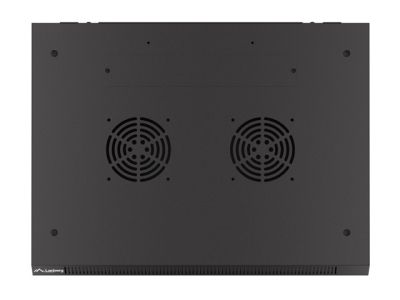 Комуникационен шкаф Lanberg rack cabinet 19" wall-mount 12U/600x450 with perforated door black (flat pack)