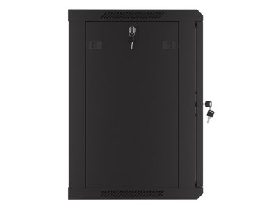 Комуникационен шкаф Lanberg rack cabinet 19" wall-mount 12U/600x450 with perforated door black (flat pack)