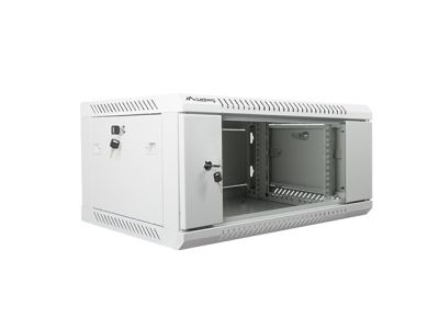 Комуникационен шкаф Lanberg rack cabinet 19" wall-mount 4U / 600x450 for self-assembly (flat pack), grey
