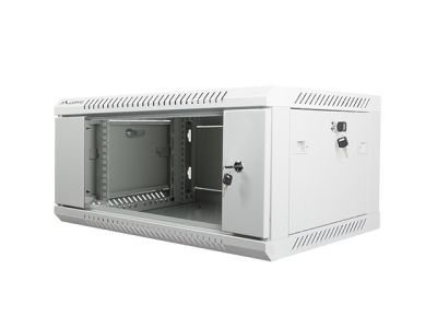 Комуникационен шкаф Lanberg rack cabinet 19" wall-mount 4U / 600x450 for self-assembly (flat pack), grey