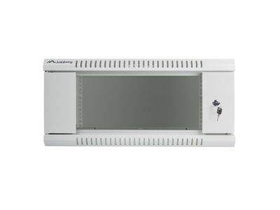 Комуникационен шкаф Lanberg rack cabinet 19" wall-mount 4U / 600x450 for self-assembly (flat pack), grey