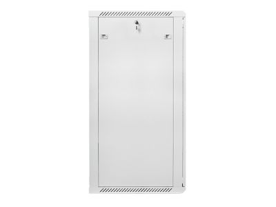 Комуникационен шкаф Lanberg rack cabinet 19" wall-mount 27U / 600x600 for self-assembly (flat pack), grey