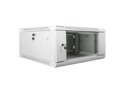 Комуникационен шкаф Lanberg rack cabinet 19" wall-mount 4U / 600x600 for self-assembly (flat pack), grey