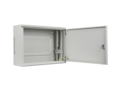 Комуникационен шкаф Lanberg rack cabinet 19" wall-mount 4U+3u/540x200 low-profile grey (assembled)