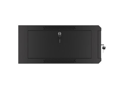 Комуникационен шкаф Lanberg rack cabinet 19" wall-mounted 4U 600 fast assembly (flat pack) black