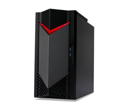 Настолен компютър Acer Nitro N50-130, AMD Ryzen 5 7600 (up to 5.10GHz, 38MB), 32GB DDR5 4800MHz (2*16GB), 1024GB SSD PCI-e + 1*M.2 free, NVIDIA GeForce RTX 4060 8GB GDDR6, No DVD, 5*USB 3.2,Type-C, 2*USB 2.0, Mic.&Audio jacks, RG-45, GLAN, Wi-Fi AX/6E&BT 