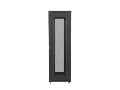 Комуникационен шкаф Lanberg rack cabinet 19" free-standing 42U / 800x800 self-assembly flat pack with mesh door, black